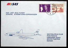 SAS Last  DC-8 Flight  Søndre Strømfjord - Copenhagen    1988 ( Lot 194 ) - Cartas & Documentos