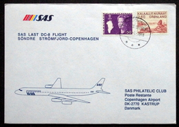 SAS Last  DC-8 Flight  Søndre Strømfjord - Copenhagen    1988 ( Lot 194 ) - Cartas & Documentos