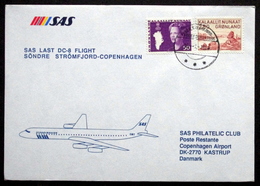SAS Last  DC-8 Flight  Søndre Strømfjord - Copenhagen    1988 ( Lot 194 ) - Covers & Documents