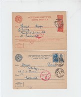 EP FROM RUSSIE TO CORTENBERG BELGIUM - CENSURE - 1941  - 2 X - Briefe U. Dokumente