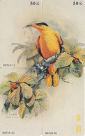 PUZZLE 4 TC Chine - ANIMAL - OISEAU - LORIOT - 4 Télécartes - 4 Phonecards Bird Songbird - Vogel TK - 4530 - Uccelli Canterini Ed Arboricoli