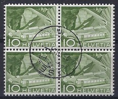 SUISSE 1949:   Les  ZNr. 299,  Bloc De 4 Oblitérés,   TB - Blocks & Sheetlets & Panes