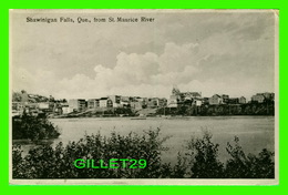 SHAWINIGAN FALLS, QUÉBEC - VIEW OF THE CITY FROM ST MAURICE RIVER - NOVELTY MFG & ART CO - TRAVEL IN 1935 - - Trois-Rivières