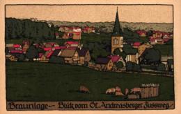 Braunlage, Blick Vom St. Andreasberger Fussweg, Steindruck AK, Um 1920 - Braunlage