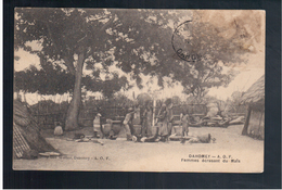 DAHOMEY AOF Femmes Ecrasant Du Mais 1914 Old Postcard - Benin
