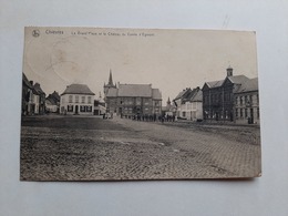 Chièvres La Grand' Place Et Le Chateau Du Comte D'egmont 1921 Belgique - Chièvres