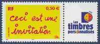 France Personnalisé N° 3636 A ** Invitation - Logo " Les Timbres Personnalisés" Gomme Brillante - Unused Stamps