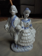 Vintage - Figurine Statuette - Couple De Danseurs En Céramique - Personnages