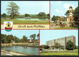 D2725 - TOP Roßlau Ernst Thälmann Schule Freibad - Bild Und Heimat Reichenbach - Rosslau