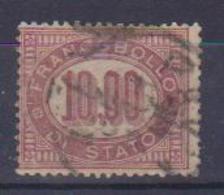 REGNO D'ITALIA  1875  SERVIZIO  RE V.EMANUELE  II   SASS.8  USATO VF (FIRMATO) - Officials