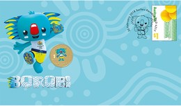 Borobi (Aboriginal Yugambeh For Koala)  • 2018 • Stamp And $1 Coin Cover - Autres & Non Classés