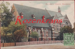 St. Saint Luke's Church Woodside ANIMATED London UK United Kingdom RARE OLD Postcard CPA - London Suburbs