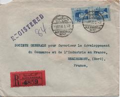 EGYPTE  ALEXANDRIA  VIEILLE ENVELOPPE  RECOMMANDEE    REGISTRED - Storia Postale