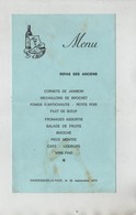 Menu Repas Des Anciens Faverges De La Tour 1974 - Menus