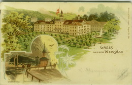 SWITZERLAND - GRUSS AUS  DEM WEISSBAD - WILDKIRCHLI + HOTEL - EDIT MULLER & TRUB - 1900s (7144) - Weissbad 