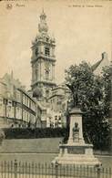 CPA - Belgique - Mons - Le Beffroi Et Statue Dolez - Mons