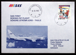 Greenland SAS First Boeing-767  Flight . Stromfjord / Thule  18-10-1993  ( Lot 223 ) - Briefe U. Dokumente