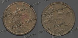 50 Euro Cent 2002 - Repubblica Italiana - Variante Errore Moneta - Error Coin - Fake ? Falso ? (40025) - Errores Y Curiosidades