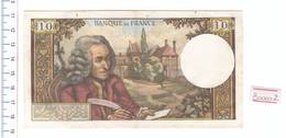 1971 - 96736 - BILLE DE DIX FRANCS VOLTAIRE - Banconota Banknote - 10 F 1963-1973 ''Voltaire''