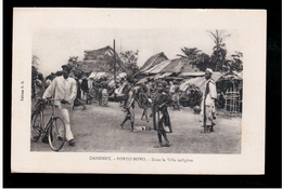 DAHOMEY Porto- Novo Dans La Ville Indigène Ca 1910- 20 Old Postcard - Benin