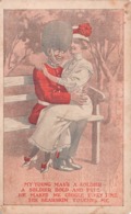 "MY YOUNG MAN'S A SOLDIER, A SOLDIER BOLD & FREE" ~ AN OLD POSTCARD #98312 - Humor