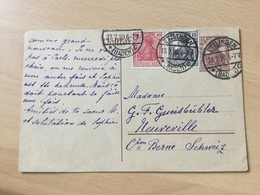 K8 Deutsches Reich Ganzsache Stationery Entier Postal P 116I Von Ettlingen In Die Schweiz - Interi Postali