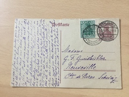 K8 Deutsches Reich Ganzsache Stationery Entier Postal P 116I Von Ettlingen In Die Schweiz - Interi Postali