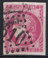 FRANCE 1870:  Le Y&T 49b , Oblitéré GC 610 (Bressuire, D-S, Ind.3) , Forte Cote, LUXE !!! - 1870 Bordeaux Printing