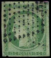 EMISSION DE 1849 - 2    15c. Vert, Oblitéré Losange De Pts TB - 1849-1850 Ceres