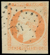 EMPIRE NON DENTELE - 16b  40c. Orange Sur Paille, Obl. PC 791, Petit Bdf, TTB/Superbe - 1853-1860 Napoleon III