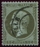 EMPIRE DENTELE - 19    1c. Olive, Oblitéré Càd, TTB - 1862 Napoléon III