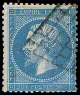 EMPIRE DENTELE - 22   20c. Bleu, Oblitéré GRILLE, TB - 1862 Napoleon III