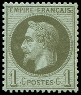 * EMPIRE LAURE - 25    1c. Bronze, Très Bon Centrage, Infime Ch., TTB - 1863-1870 Napoléon III Con Laureles