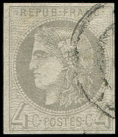 EMISSION DE BORDEAUX - 41B   4c. Gris, R II, Oblitéré Càd, TB - 1870 Emissione Di Bordeaux