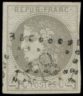 EMISSION DE BORDEAUX - 41B   4c. Gris, R II, Oblitéré GC, TB - 1870 Emission De Bordeaux