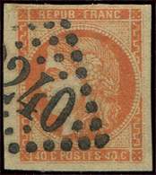 EMISSION DE BORDEAUX - 48   40c. Orange, Oblitéré GC, TB - 1870 Emisión De Bordeaux
