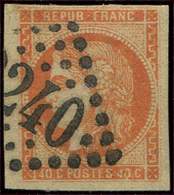 EMISSION DE BORDEAUX - 48   40c. Orange, Oblitéré GC, TB - 1870 Emissione Di Bordeaux