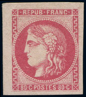 * EMISSION DE BORDEAUX - 49   80c. Rose, Grandes Marges, TB. C - 1870 Bordeaux Printing
