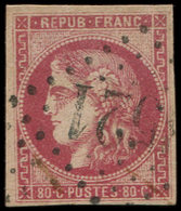 EMISSION DE BORDEAUX - 49   80c. Rose, Oblitéré GC, TB - 1870 Emisión De Bordeaux