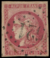 EMISSION DE BORDEAUX - 49   80c. Rose, Oblitéré GC, TB - 1870 Emission De Bordeaux