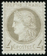 * CERES DENTELE - 52    4c. Gris, Charnière Légère, Frais Et TB - 1871-1875 Cérès