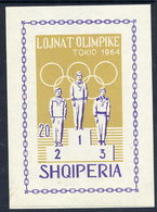 ALBANIA 1964 Olympic Games Imperforate Block MNH / **   Michel Block 26B - Albanien