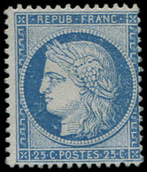 (*) CERES DENTELE - 60B  25c. Bleu, T II, TB - 1871-1875 Ceres