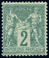 * TYPE SAGE - 62    2c. Vert, Ch. Un Peu Forte, TB - 1876-1878 Sage (Type I)