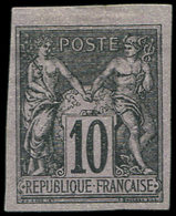 (*) TYPE SAGE - 89a  10c. Noir Sur Violet, NON DENTELE, TB - 1876-1878 Sage (Type I)