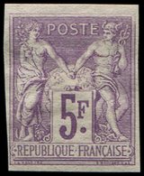 * TYPE SAGE - 95e   5f. Violet Sur Lilas, NON DENTELE, TB. J - 1876-1878 Sage (Type I)