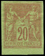 * TYPE SAGE - 96b  20c. Brique Sur Vert, NON DENTELE, TB - 1876-1878 Sage (Typ I)