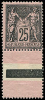 * TYPE SAGE - 97   25c. Noir Sur Rose Foncé, Interp., TB - 1876-1878 Sage (Type I)