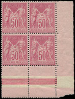 ** TYPE SAGE - 104  50c. Rose, BLOC De 4 Cdf, TTB. J - 1876-1878 Sage (Typ I)