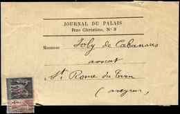 Let TYPE SAGE SUR LETTRES - N°88 Et 89 Obl. Càd ROUGE Des Imprimés S. Bande Journal Du Palais 1882, TB - 1877-1920: Période Semi Moderne